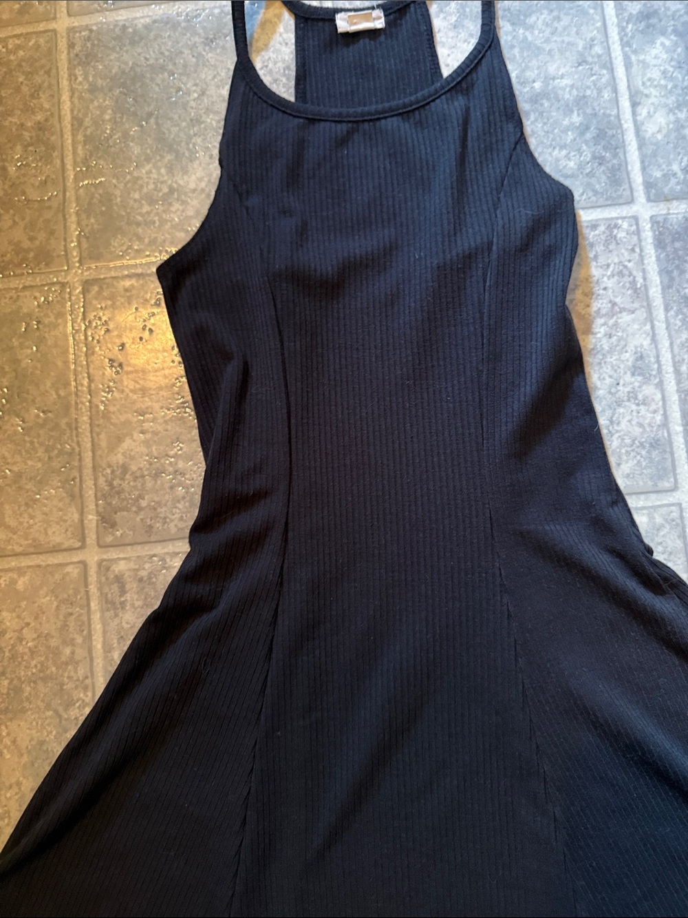 Garage Black Ribbed Racerback Mini Dress - Picture 3 of 6